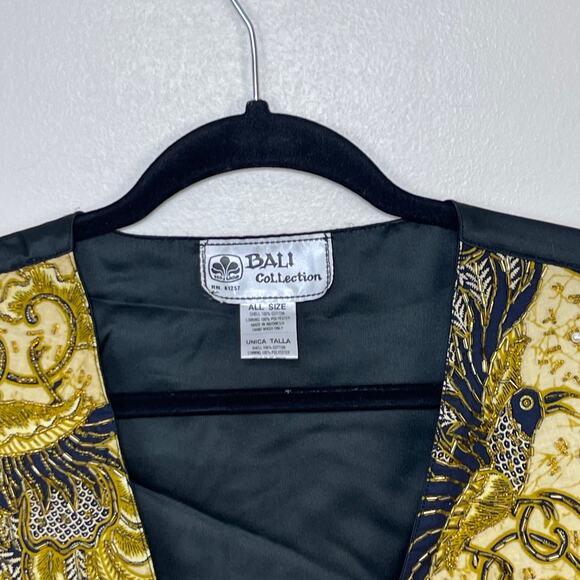 Women's One Size Beautiful Bali Collection Beadwork Vest - Picture 3 of 3